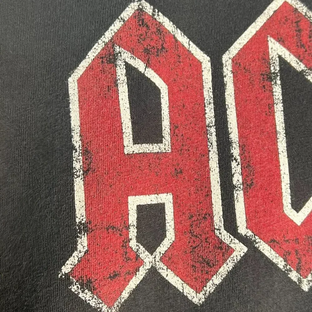 AC/DC Black T-shirt Graphic Tee Shirt Women - Picture 4 of 8